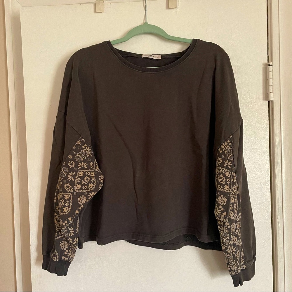 Natural Life Lightweight, washed grey, terry lined Sweatshirt, Large
